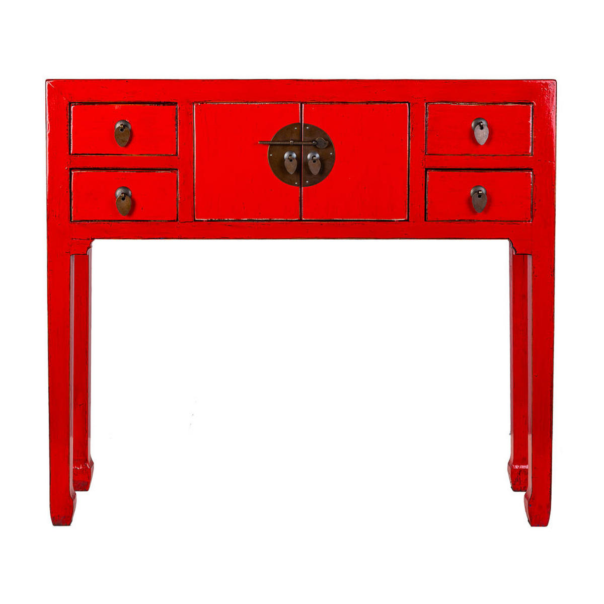 KONSOLENTISCH aus Holz, rot, 93x25x84cm - Rot, Holz (25/93/84cm) - Wanderlust