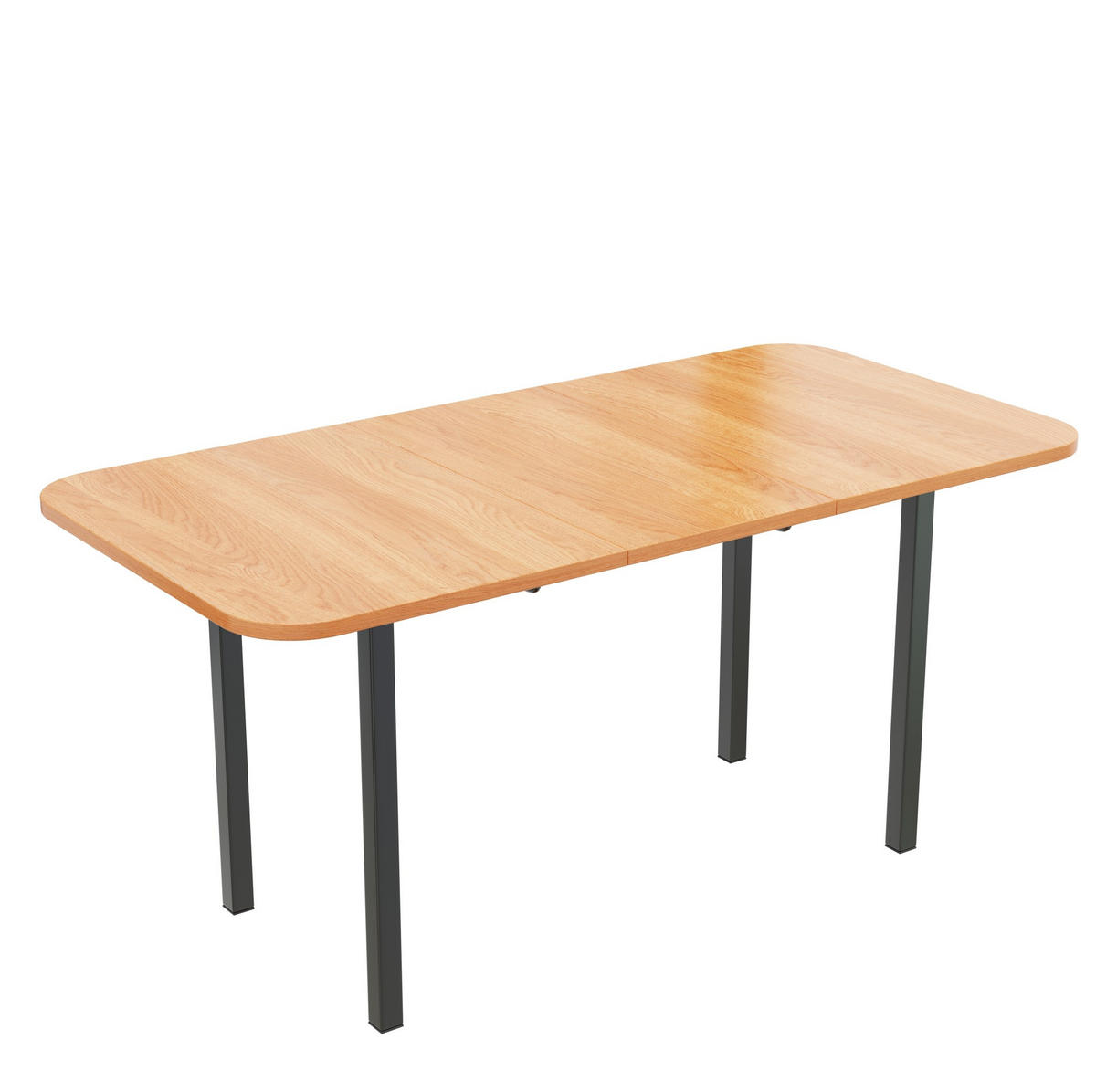 ESSTISCH 120-160 cm ausziehbar aus MDF mit hochfester Legierungsstütze, Amerikanische Weißeiche - Eichefarben, Holzwerkstoff (160/80/75cm) - Redom