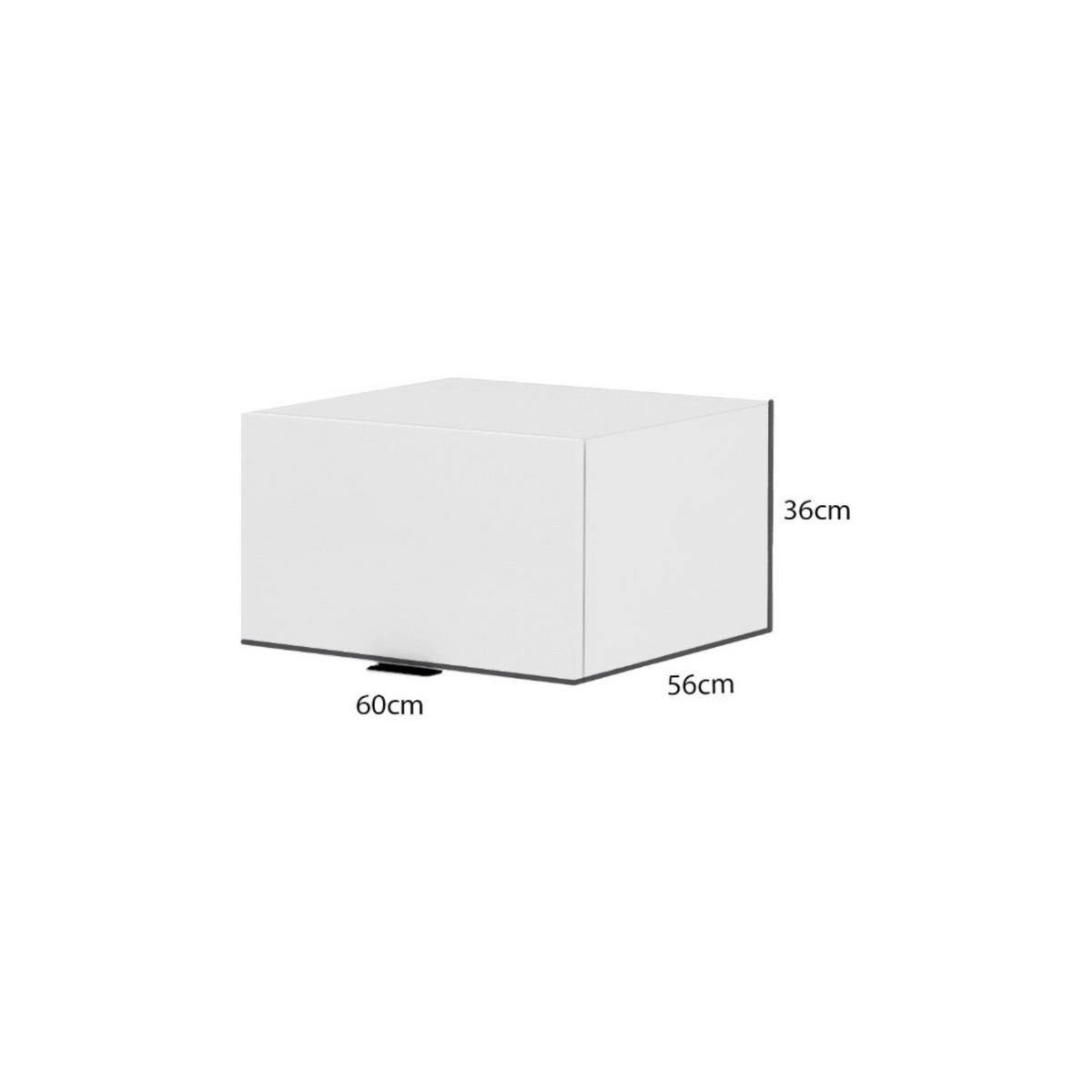 HÄNGESCHRANK – 60 cm – KU-NS60 – Lunara – Weiß Hochglanz - Weiß, Holzwerkstoff (60/36/56cm) - hi-markt