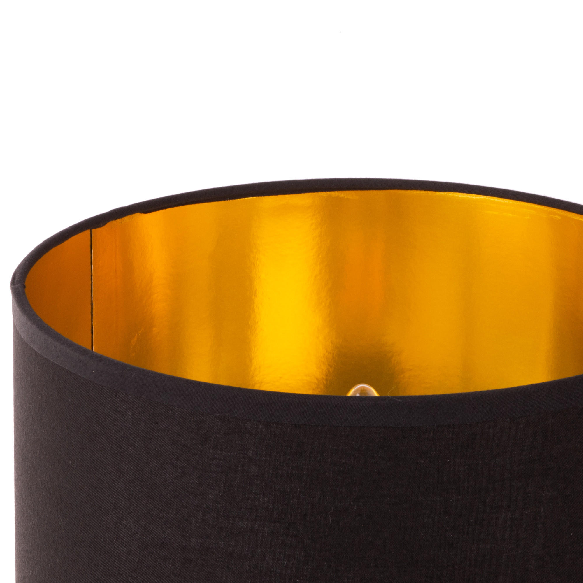 TISCHLEUCHTE RASI Tischlampe, Gold, Schwarz - Goldfarben, Textil/Metall (23/23/48cm) - KONSIMO®