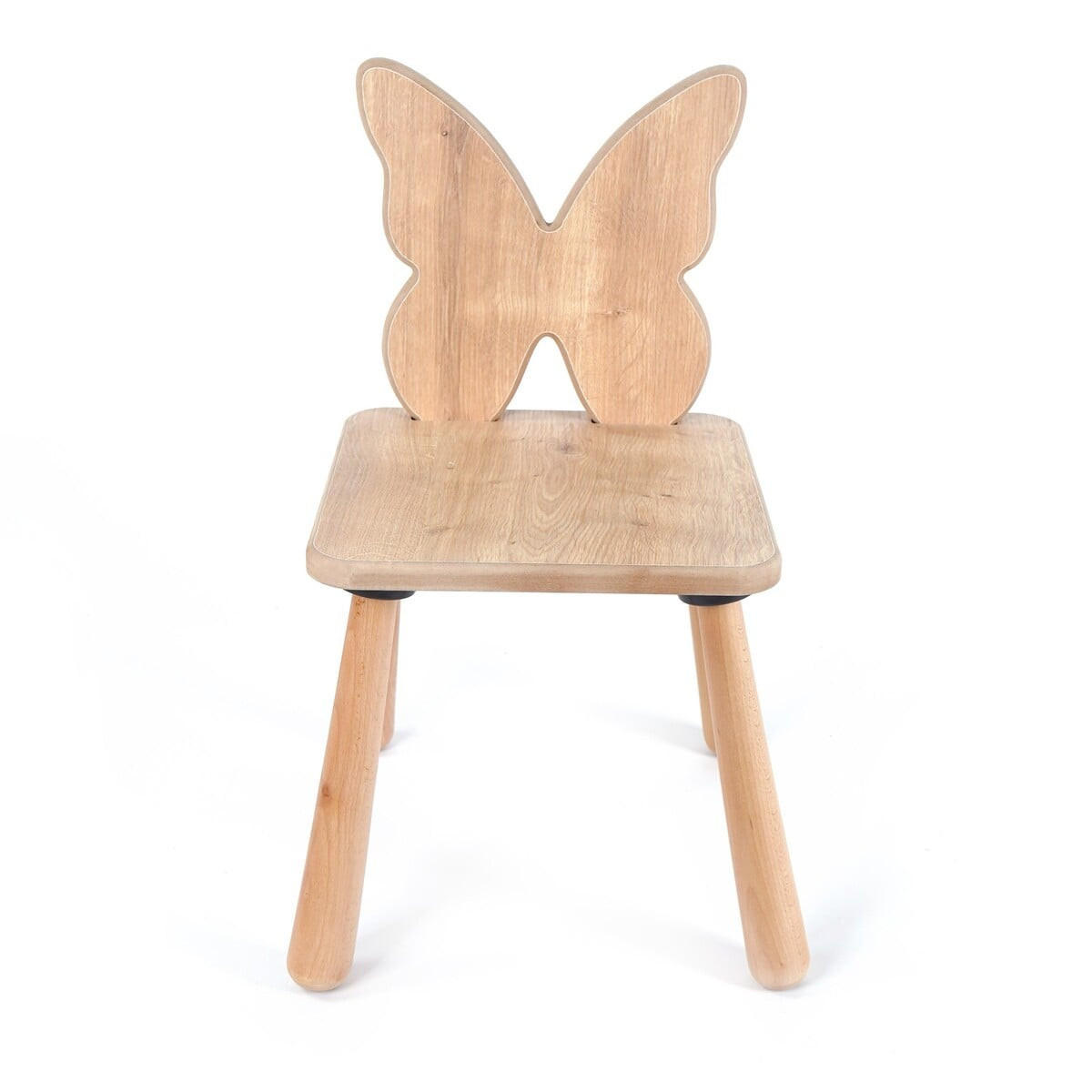 KINDERSTUHL mit schmetterlingslehne 30/30/57 cm - Eichefarben, Holzwerkstoff (30/57/31cm) - Calicosy