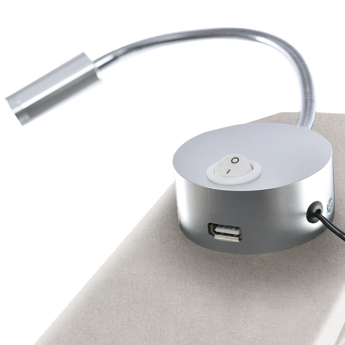 STAURAUMBETT 140/200 cm DE-00026, in Beige, Stauraum-Bettkasten und Leselicht - Beige, Metall (140/200cm) - ComfortXL