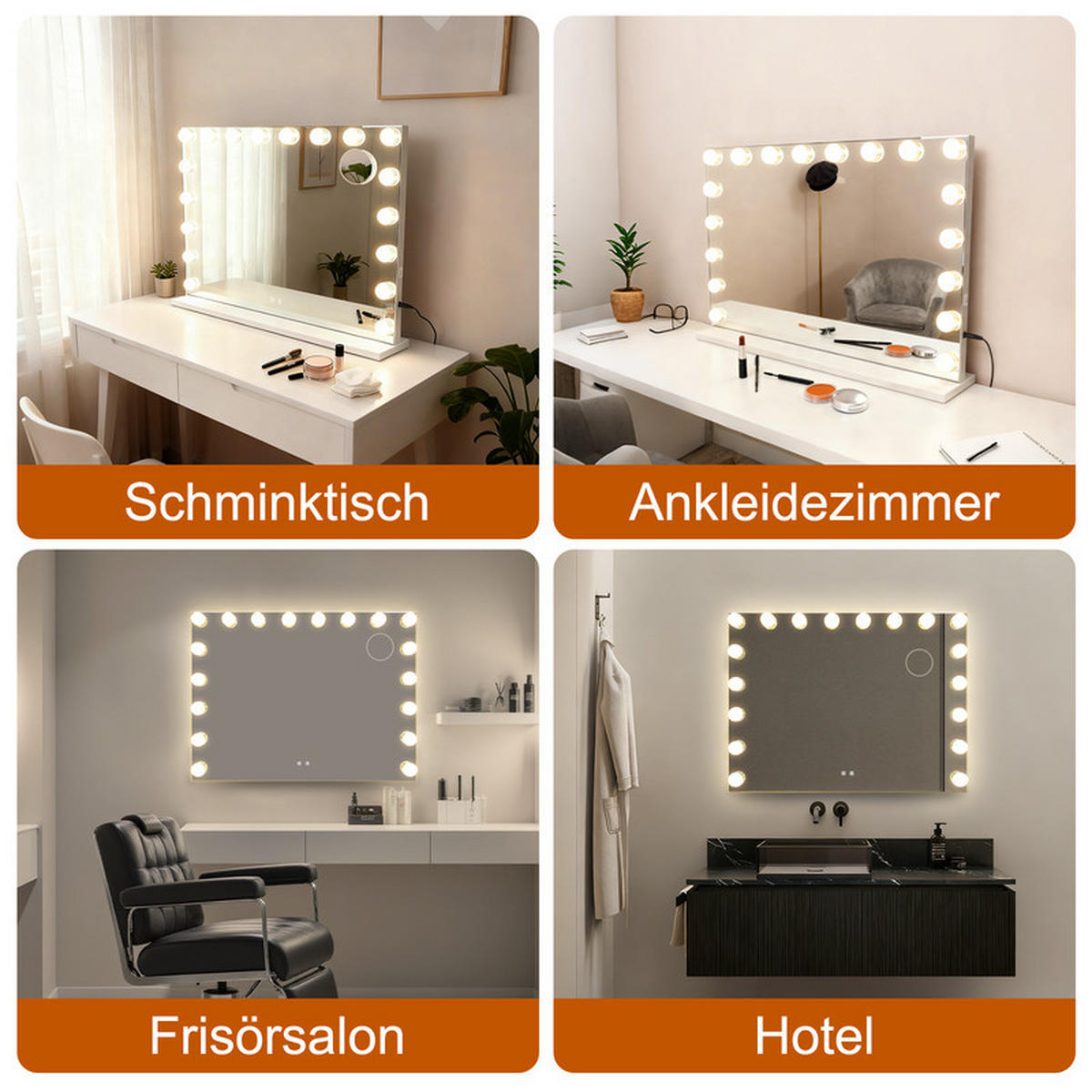 BADEZIMMERSPIEGEL BRUCHSAL Ⅲ 80/60/14 cm - Weiß, Glas (60/14/80cm) - Nettlife