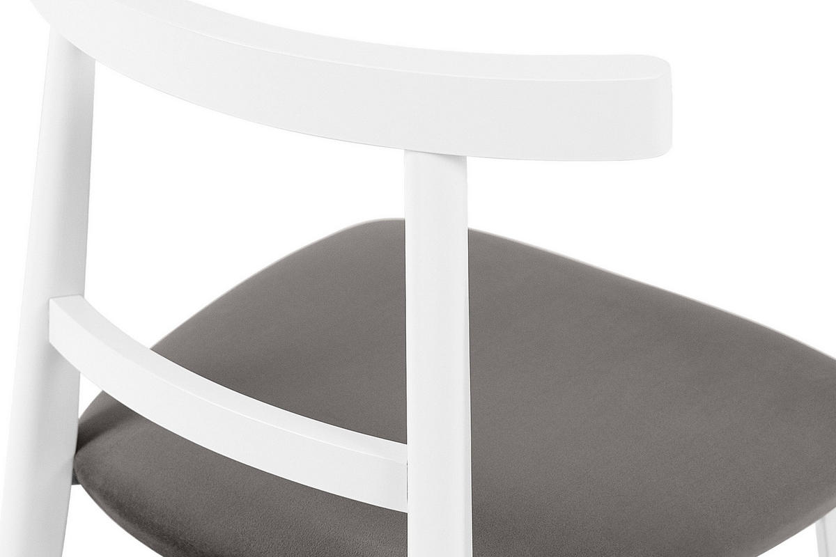 ESSTISCHSTÜHLE LILIO 2 St Vintage, Grau / weiß - Weiß/Grau, Holz/Textil (47/76/45cm) - KONSIMO®