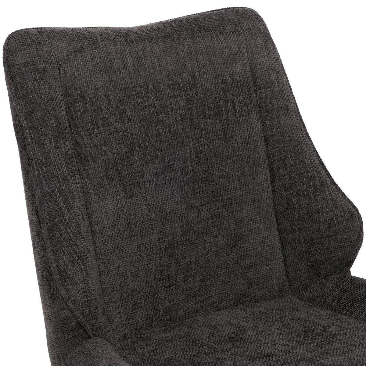 JEDÁLENSKÁ stolička, čierna a sivá, sada 2 ks - čierna/sivá, textil (55/88/62cm) - MCW