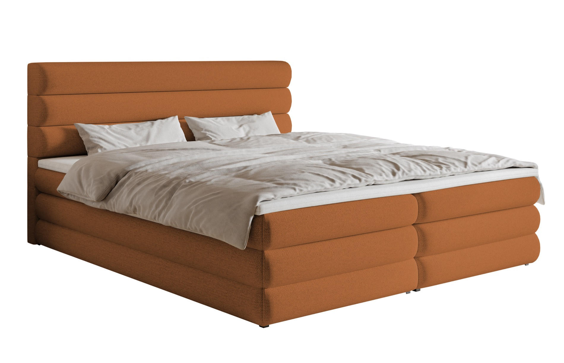 BOXBETT ALEGRE Kupferbraun 180x200 cm - Schwarz/Kupferfarben, Holz/Textil (180/200cm) - Selsey