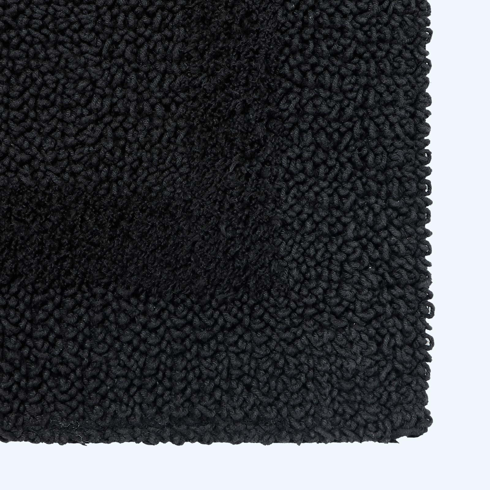 Thumbnail - Homescapes Badematte, Schwarz, Textil, Uni, Rechteckig, 70x120 cm, Badtextilien, Badematten