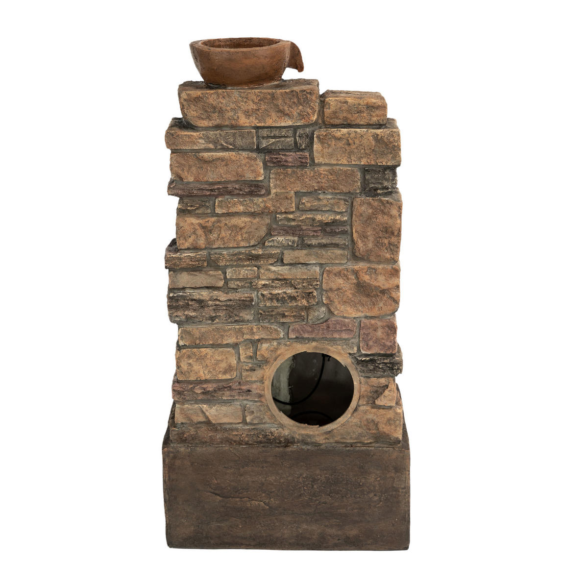 GARTENBRUNNEN 72 cm - Braun, Kunststoff (25.73/34.75/72.39cm) - Teamson Home