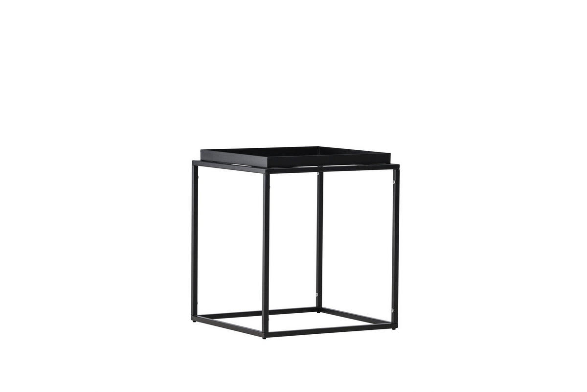ECKTISCH, Porto, Schwarz, Metall, 45 x 45 x 51 cm - Schwarz, Metall (45/45/51cm) - ebuy24