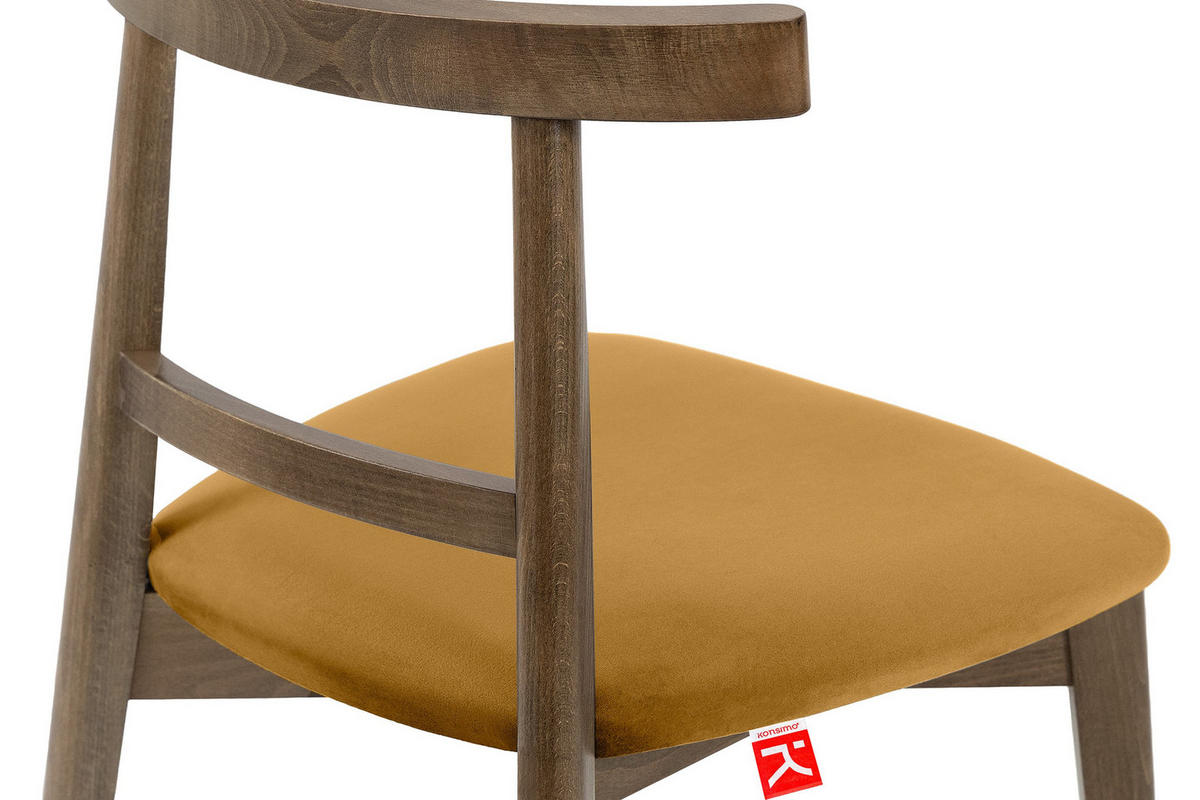 ESSTISCHSTÜHLE LILIO 2 St Vintage, Gelb / Lefkas-Eiche - Eichefarben/Gelb, Holz/Textil (47/76/45cm) - KONSIMO®