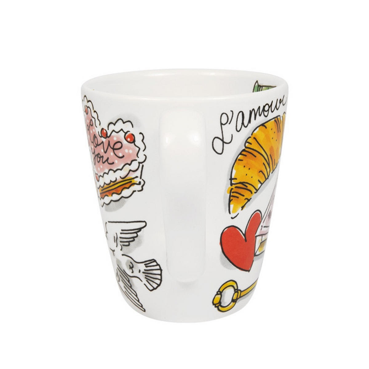 BECHER Valentinstag Monsieur in Bunt - 350 ml - Multicolor, Keramik (0.35L) - Blond Amsterdam