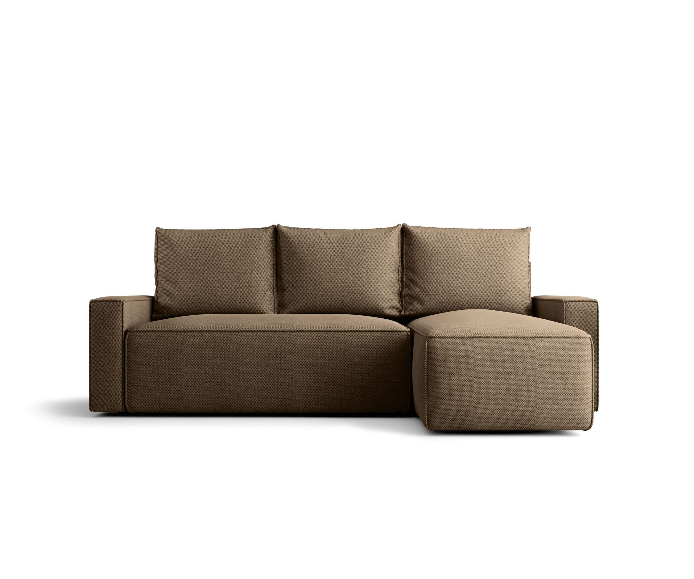 ECKSOFA mit Schlaffunktion SAVIO Curio 20 Rechts - Braun, Textil (232/140cm) - Bedante