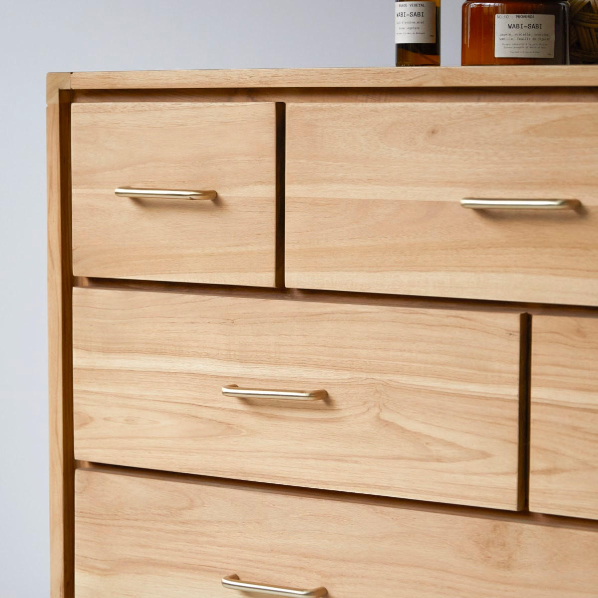 KOMMODE Kort Natur aus Teak - Naturfarben, Holz (110/79/50cm) - Tikamoon