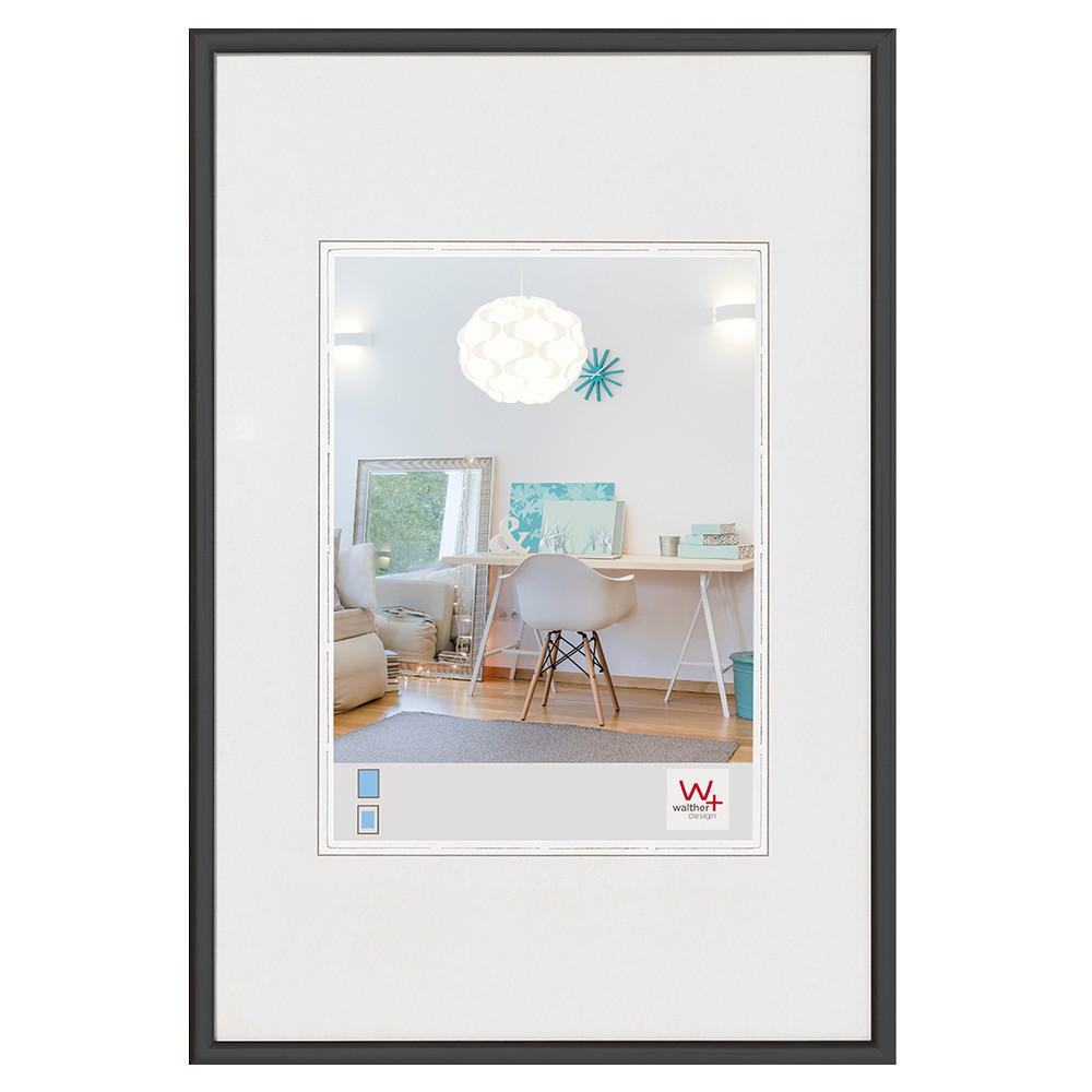 walther design Kunststoffrahmen Schwarz 21x31x1.4 cm