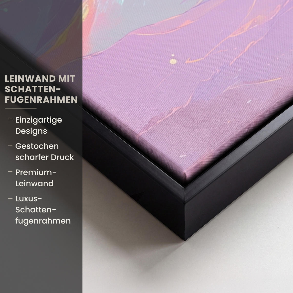 LEINWAND Bilder mit Rahmen - Berggipfel - Wolken - Verträumt - 50x50 - Hellrosa, Textil (50/50cm) - OnlyWow