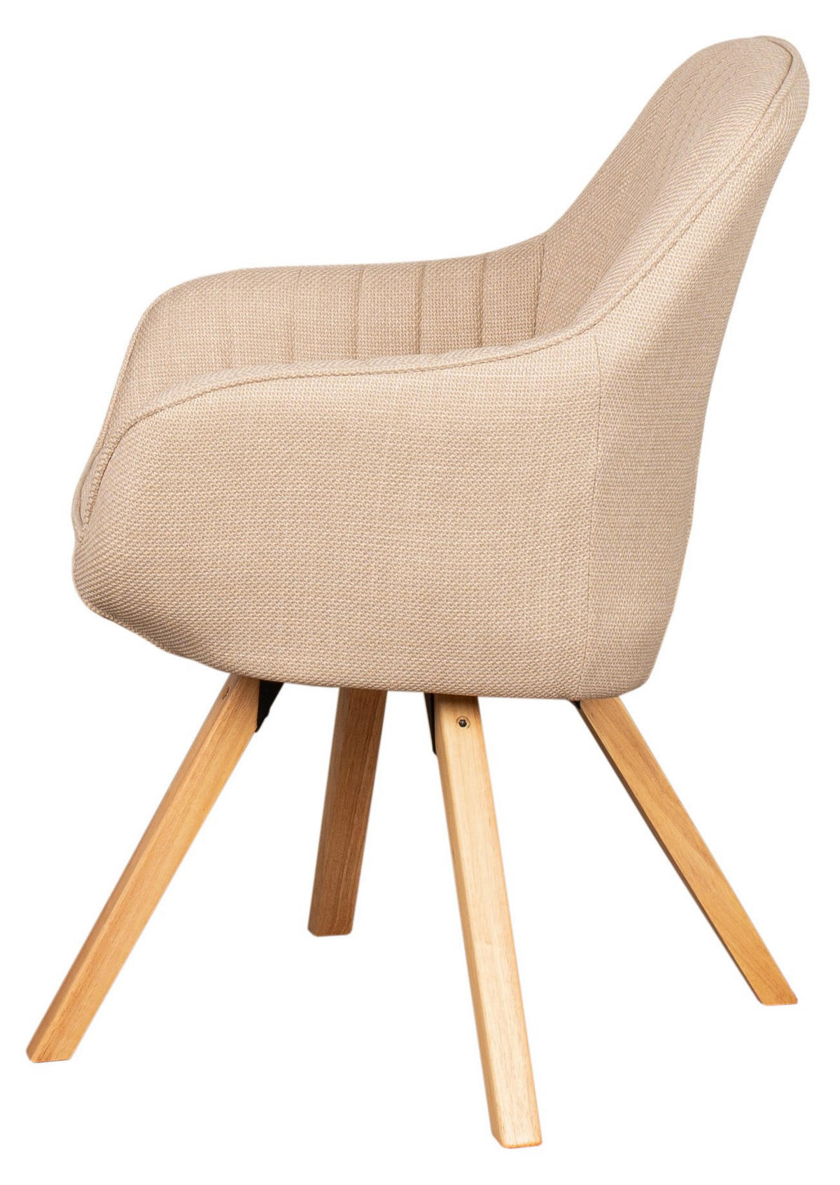 DININGSESSEL Matera - drehbar - beige - Beige/Naturfarben, Holz/Textil (59/84/61cm) - bene living