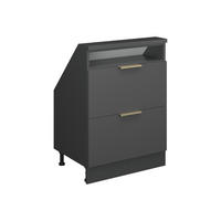 ŠIKMÁ SKŘÍŇ Rion Antracitově zlatý - antracitová, kompozitní dřevo (60/81.6/46cm) - Vicco