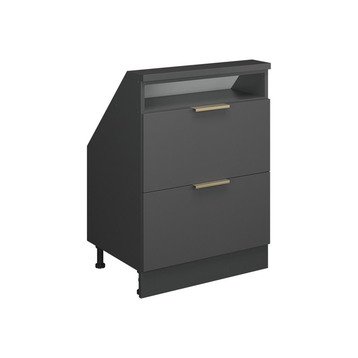 ŠIKMÁ SKŘÍŇ Rion Antracitově zlatý - antracitová, kompozitní dřevo (60/81.6/46cm) - Vicco