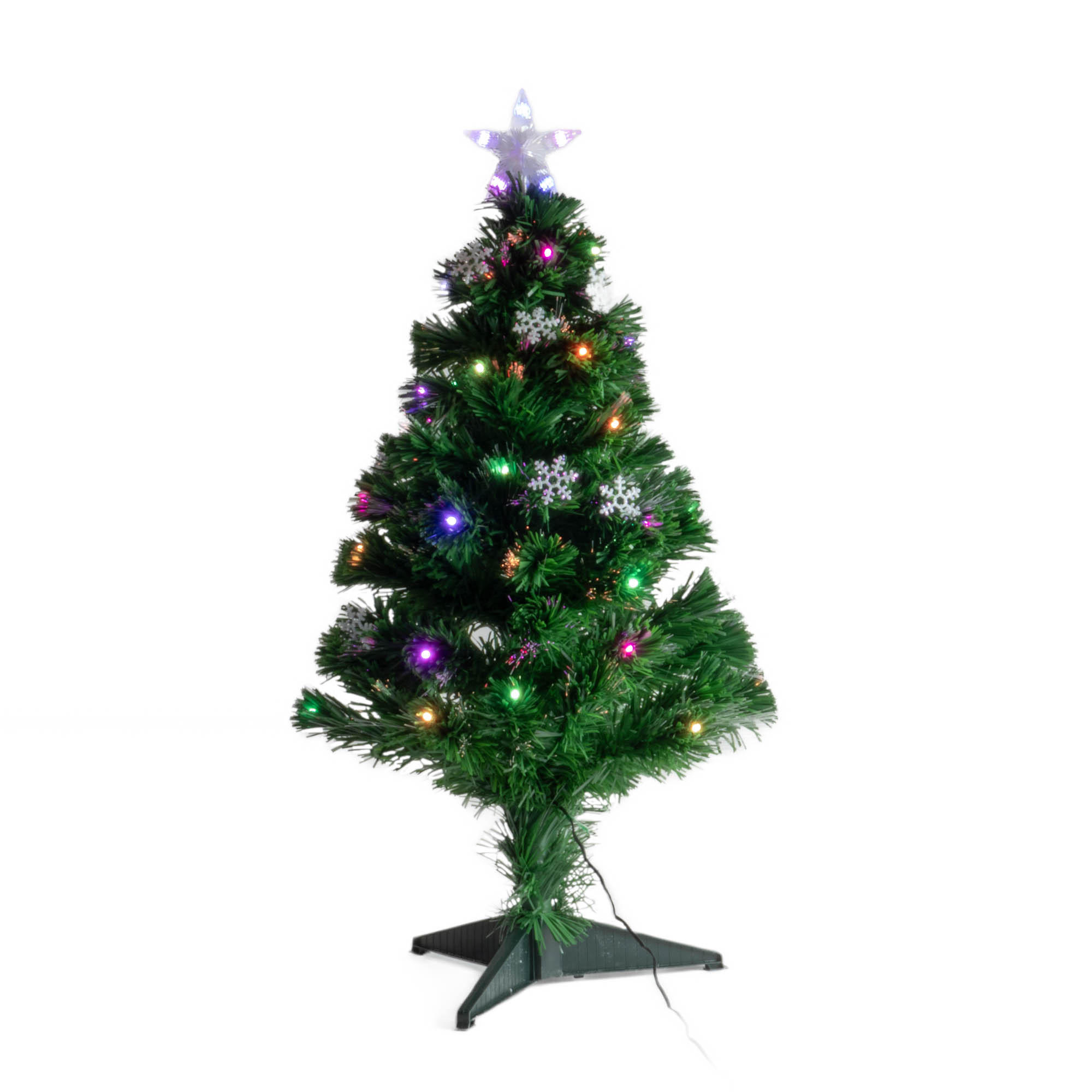 WEIHNACHTSBAUM mit Beleuchtung und Stern 50/50/90 cm - Grün, Kunststoff (50/90cm) - Fééric Lights and Christmas