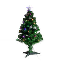 WEIHNACHTSBAUM mit Beleuchtung und Stern 50/50/90 cm - Grün, Kunststoff (50/90cm) - Fééric Lights and Christmas