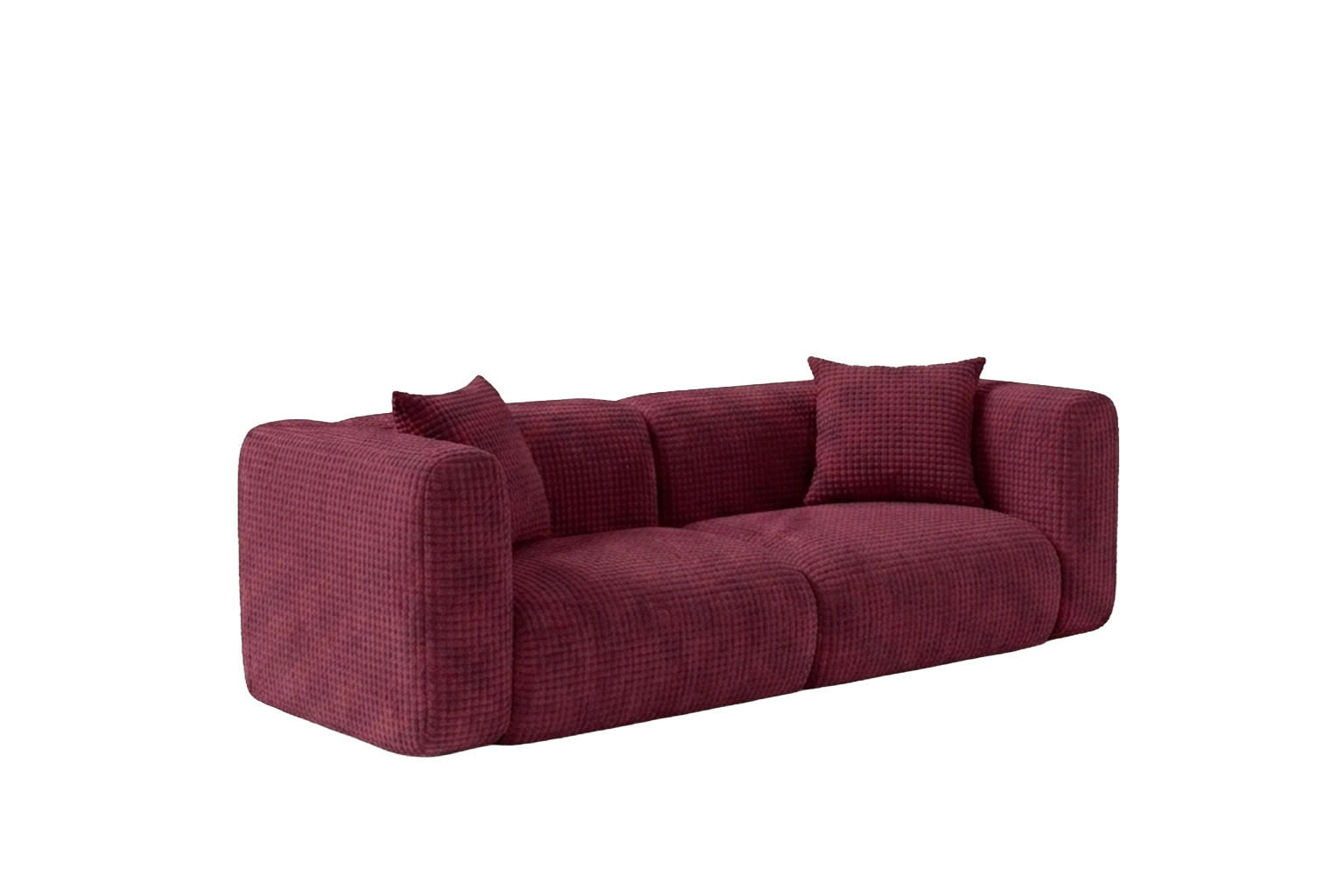 Kaiser Möbel Sofa Weinrot 228x70x89 cm