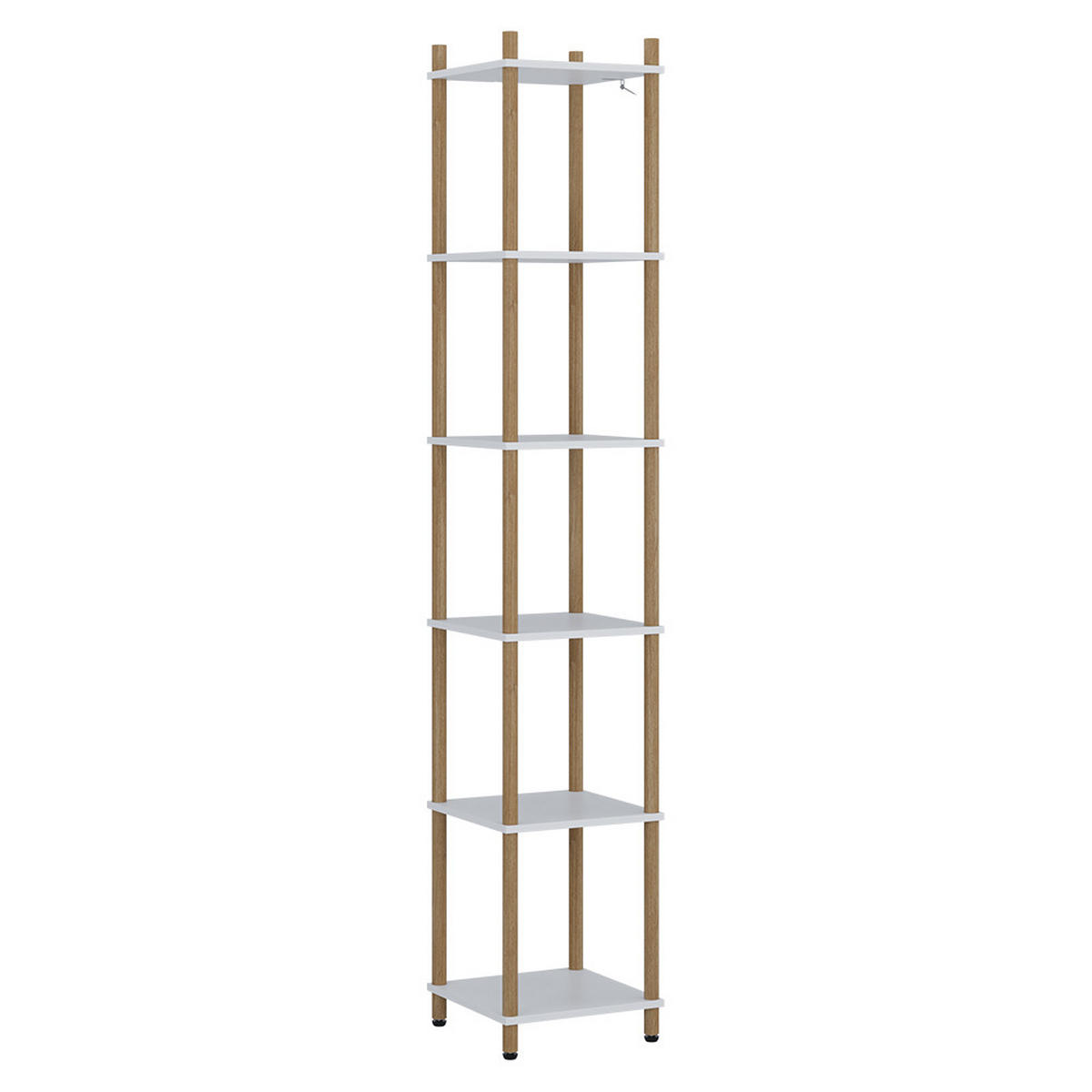 ROHOVÁ POLICE Bivio Bílá/borovice - bílá, kompozitní dřevo (30/163.5/30cm) - Vicco