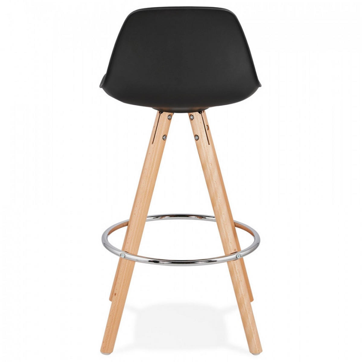 BARHOCKER Schwarz 42x85x42cm - Buchefarben/Schwarz, Holz/Kunststoff (42/85/42cm) - AlterEgo