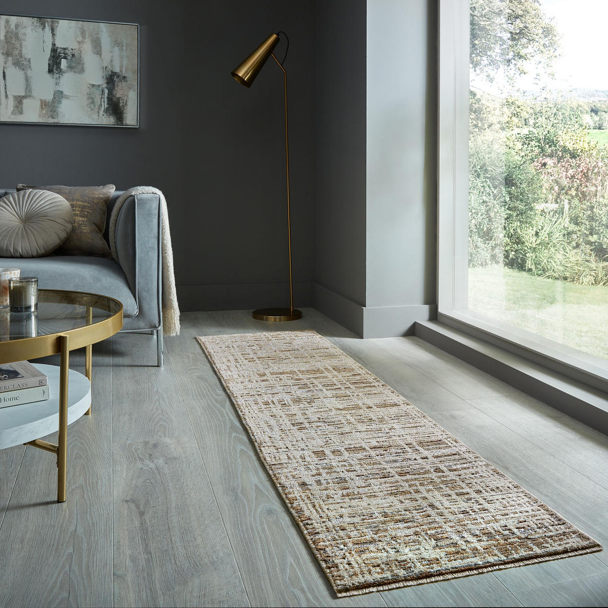 TEPPICH ADUR, geometrisch, Erdtöne, 60 x 230 cm - Braun, Textil (60/230cm) - KADIMA DESIGN