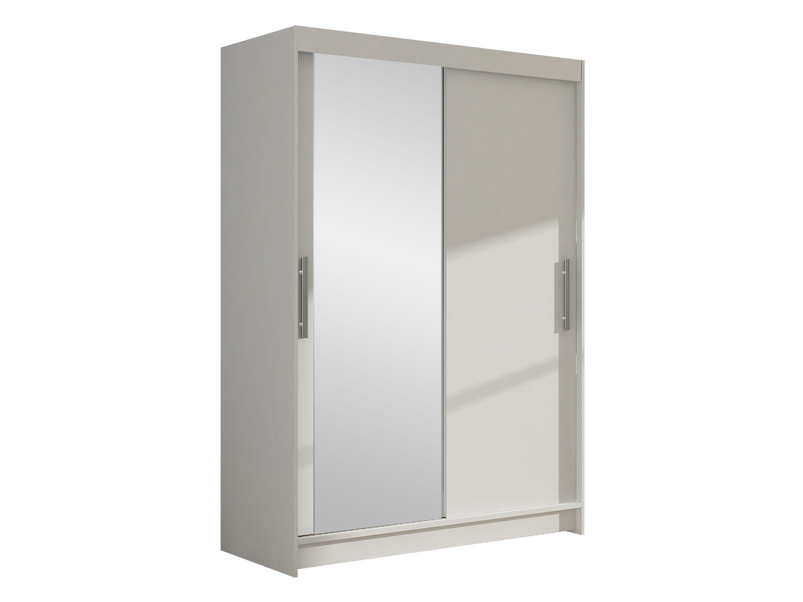 KLEIDERSCHRANK Miami VI - Silberfarben/Weiß, Holzwerkstoff/Kunststoff (120/200/58cm) - MIRJAN24