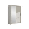 KLEIDERSCHRANK Miami VI - Silberfarben/Weiß, Holzwerkstoff/Kunststoff (120/200/58cm) - MIRJAN24