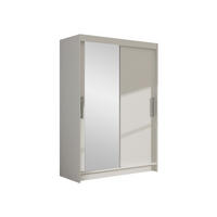 KLEIDERSCHRANK Miami VI - Silberfarben/Weiß, Holzwerkstoff/Kunststoff (120/200/58cm) - MIRJAN24