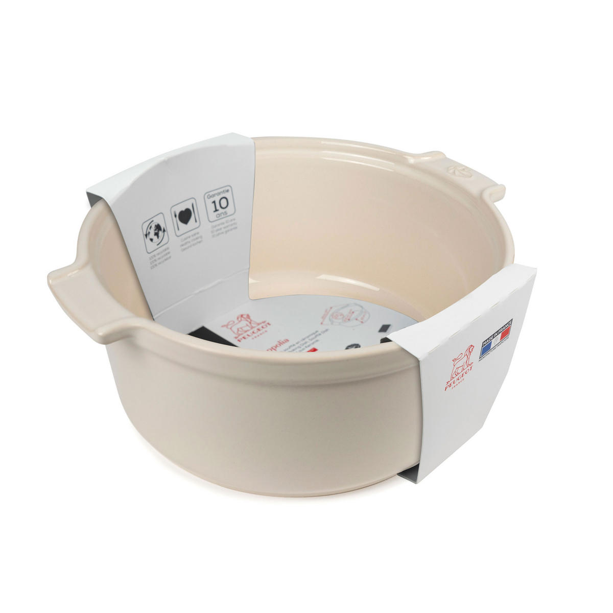 SOUFFLÉ-SCHALE Keramik Appolia 22cm Ecru Spülmaschinenfest - Weiß, Keramik (24.5/21.5/9.7cm) - PEUGEOT