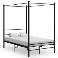 HIMMELBETT Schwarz Metall 140/200 Cm - Schwarz, Holz (140/200cm) - vidaXL
