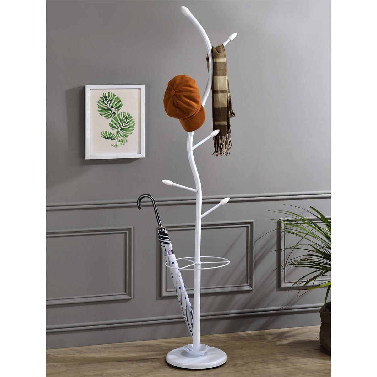 KLEIDERSTÄNDER TRIANA - Weiß, Metall (30/185/30cm) - IDIMEX