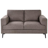 2-SITZER-SOFA Stoff Braun Lousto - Schwarz/Braun, Textil (156/85/65cm) - Beliani