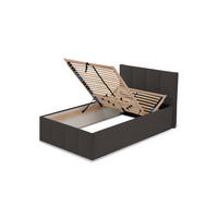 POLSTERBETT Dalas Anthrazit 100 x 200 x 40 cm Bettkasten Mit hochwertiger Matratze H3 (bis 120 kg) und Lattenrost - Anthrazit, Holz (100/200cm) - Halmon Schlafkomfort Betten 