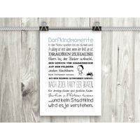 POSTER DIN A4 21x29,7 cm Dorfkind Spruch Landhaus - Blau, Papier (21/29.7/2cm) - artissimo