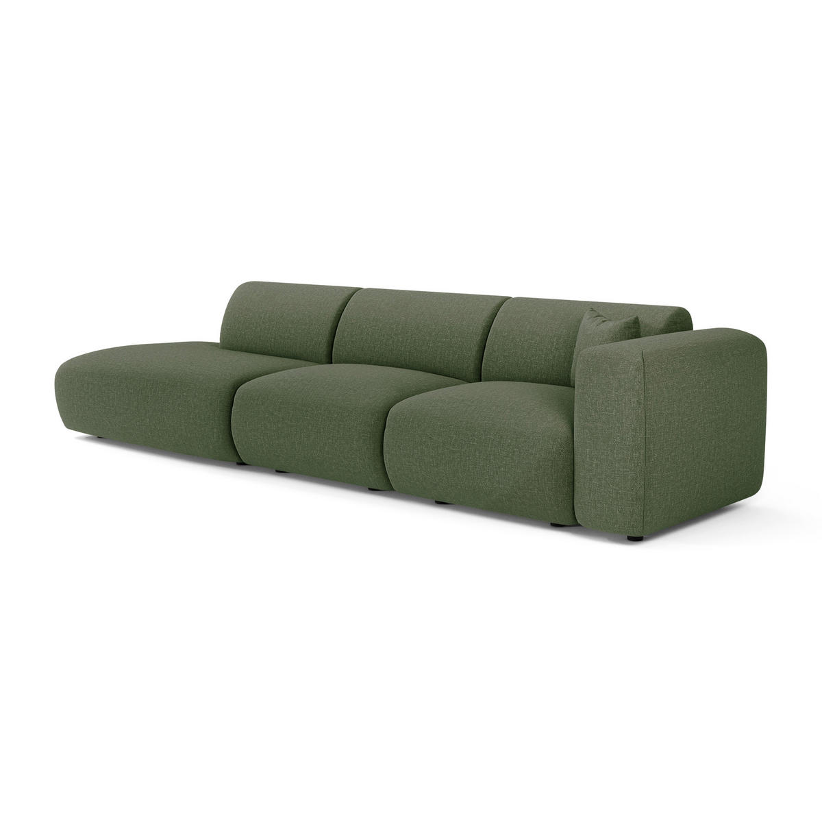 SOFA 5-Sitzer Rastergewebe Olivgrün 310cm - Olivgrün, Textil (310/73/96cm) - Sia Home