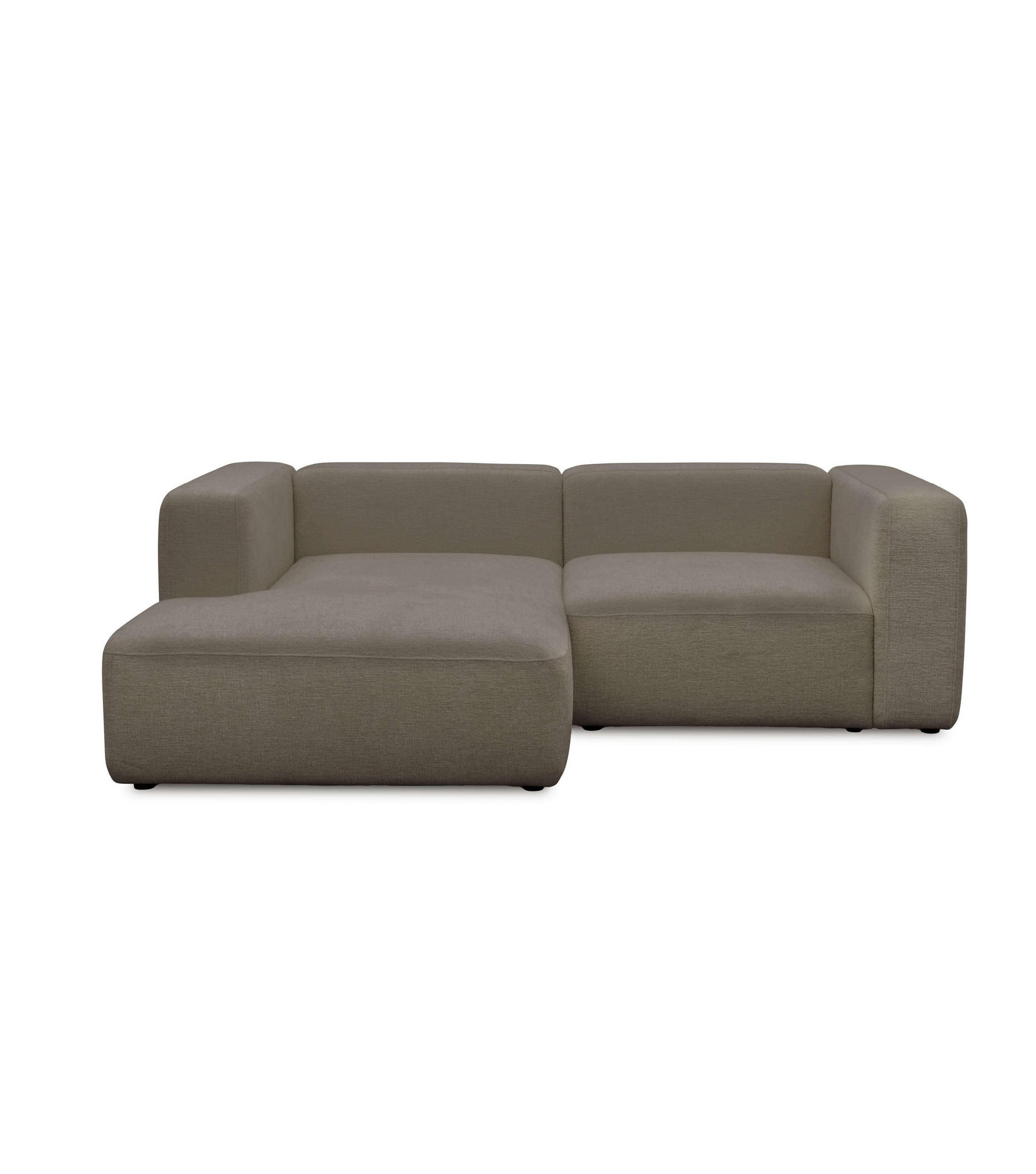 ECKSOFA modular Cubo 3-Sitzer - Braun, Textil (226/179cm) - Mokebo