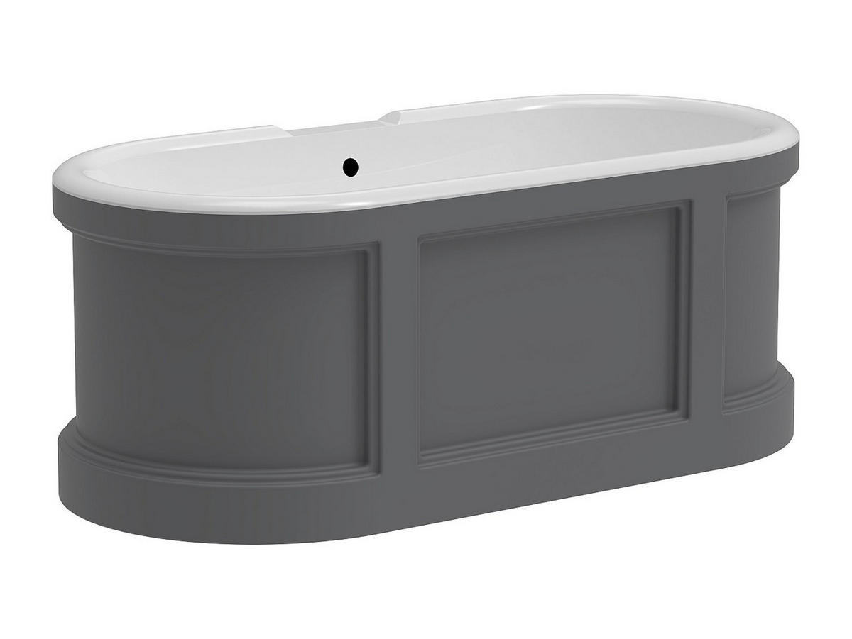 FREISTEHENDE Badewanne - 1 Person - Acryl - Grau - Grau, Kunststoff (151/60/73.5cm) - Vente-Unique