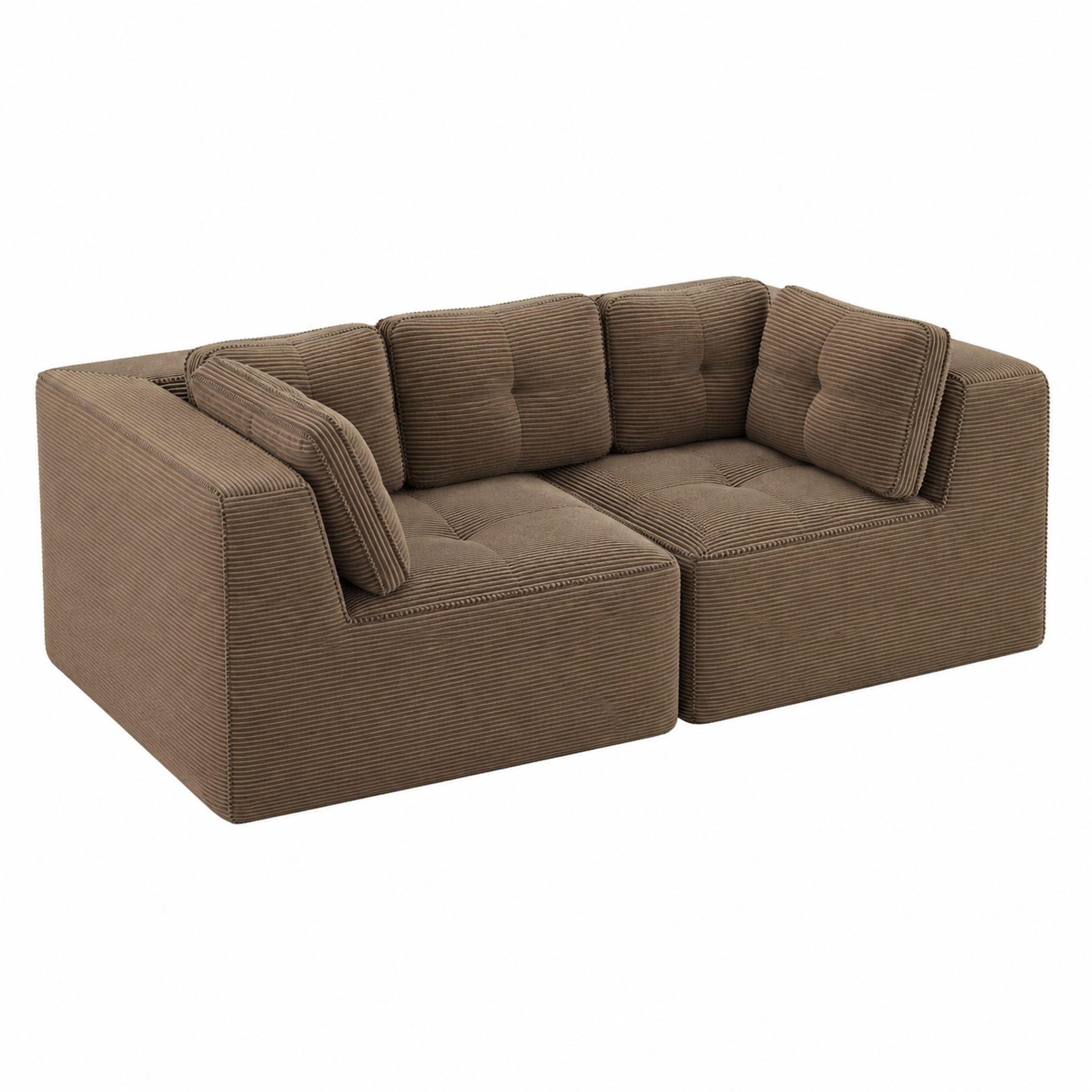 Meubliv Ecksofa Braun 104x69x208 cm