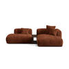 ECKSOFA modular rechts Martina aus Cord ziegelrot 2 Sitzplätze - Orange, Textil (176/285cm) - Micadoni