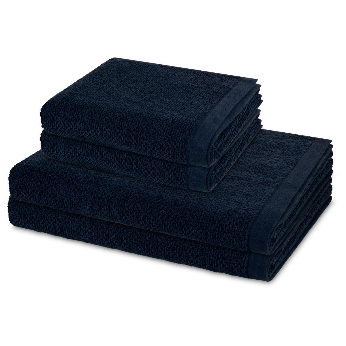 FROTTIERSET Bliss 4-teilig - Dunkelblau, Textil (50/100cm) - MÖVE