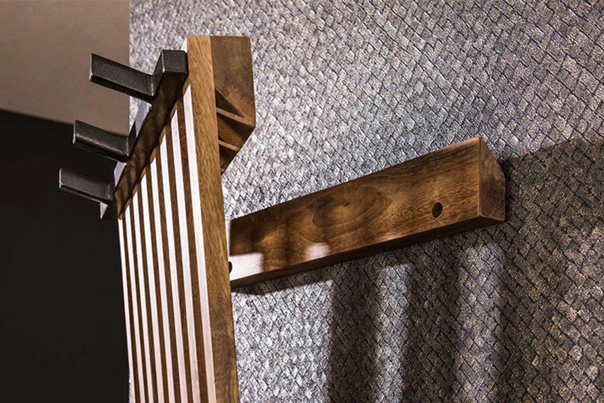 GARDEROBE JACINTA Braun Mango - Braun, Metall (37/100/10cm) - KAWOLA