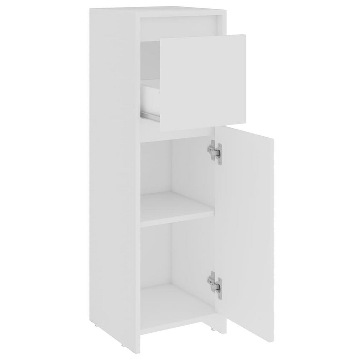 BADEZIMMERSCHRANK Weiss 30/30/95 Cm Holzwerkstoff - Weiß, Holzwerkstoff (30/95/30cm) - vidaXL