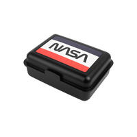 BROTDOSE NASA Schwarz 17,5 x 12,8 x 6,9 cm - Schwarz, Kunststoff (17.5/6.9/12.8cm) - United Labels
