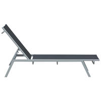 GARTENLIEGE - Schwarz, Kunststoff/Metall (58/97/170cm) - Outsunny