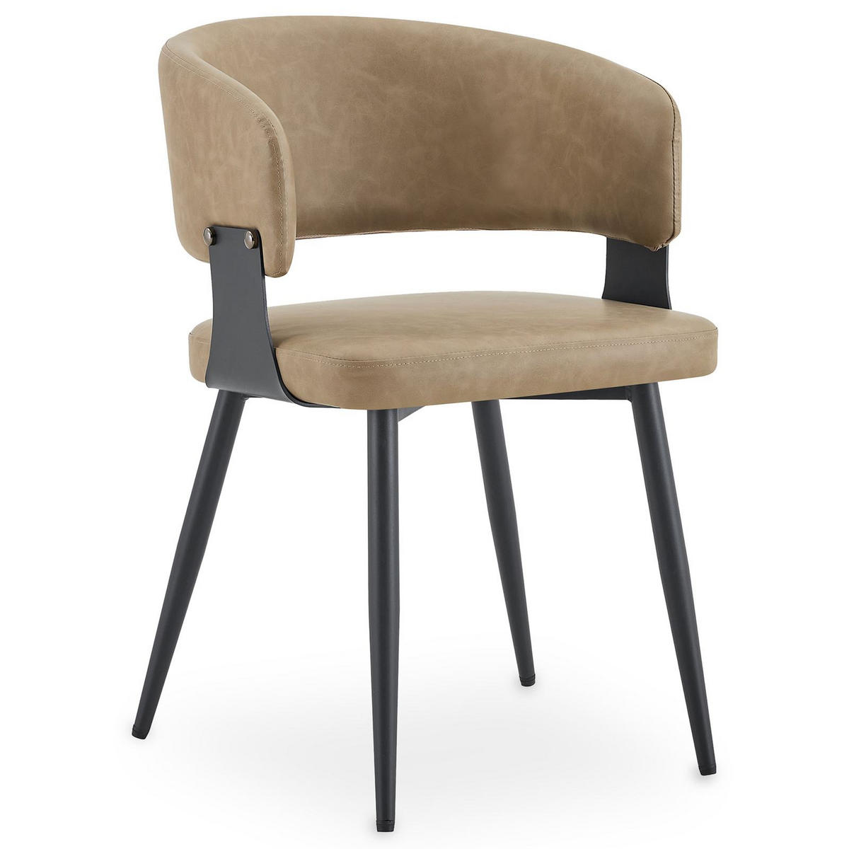 ESSZIMMERSTÜHLE PAVIA 2er-Set cappuccino - Kaschmir, Textil (54/80/59cm) - IDIMEX