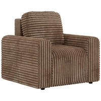 SESSEL NESSARO - Braun Cord - Schwarz/Braun, Kunststoff/Textil (96/94/90cm) - MKS