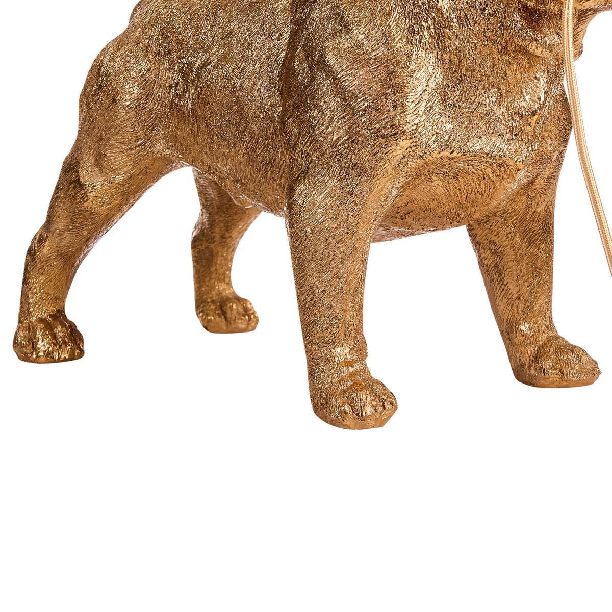 TISCHLAMPE Hund Gold Baxter - Messingfarben/Goldfarben, Kunststoff (47/24/43cm) - Beliani